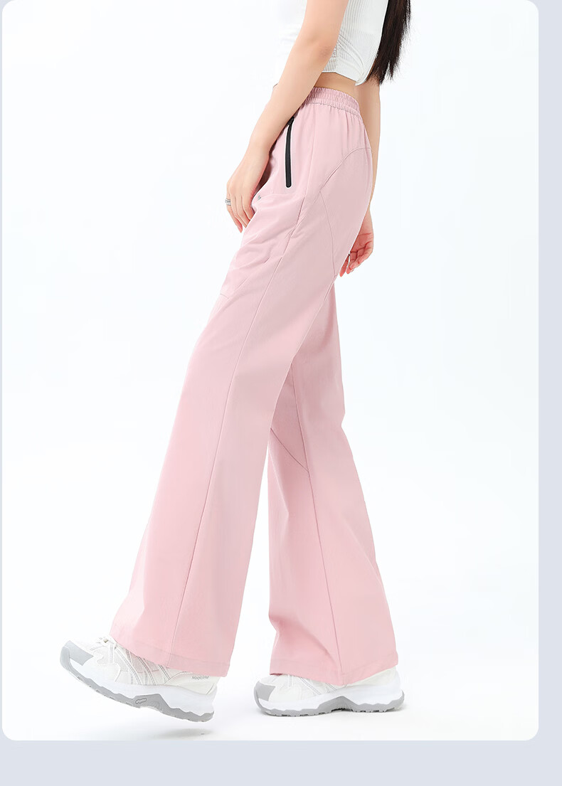 Langsha Paratrooper Work Pants Women Spring Summer High Waist Slight Flare Straight Leg Stretch Water-Repellent Casual Flared Hiking Trousers 25