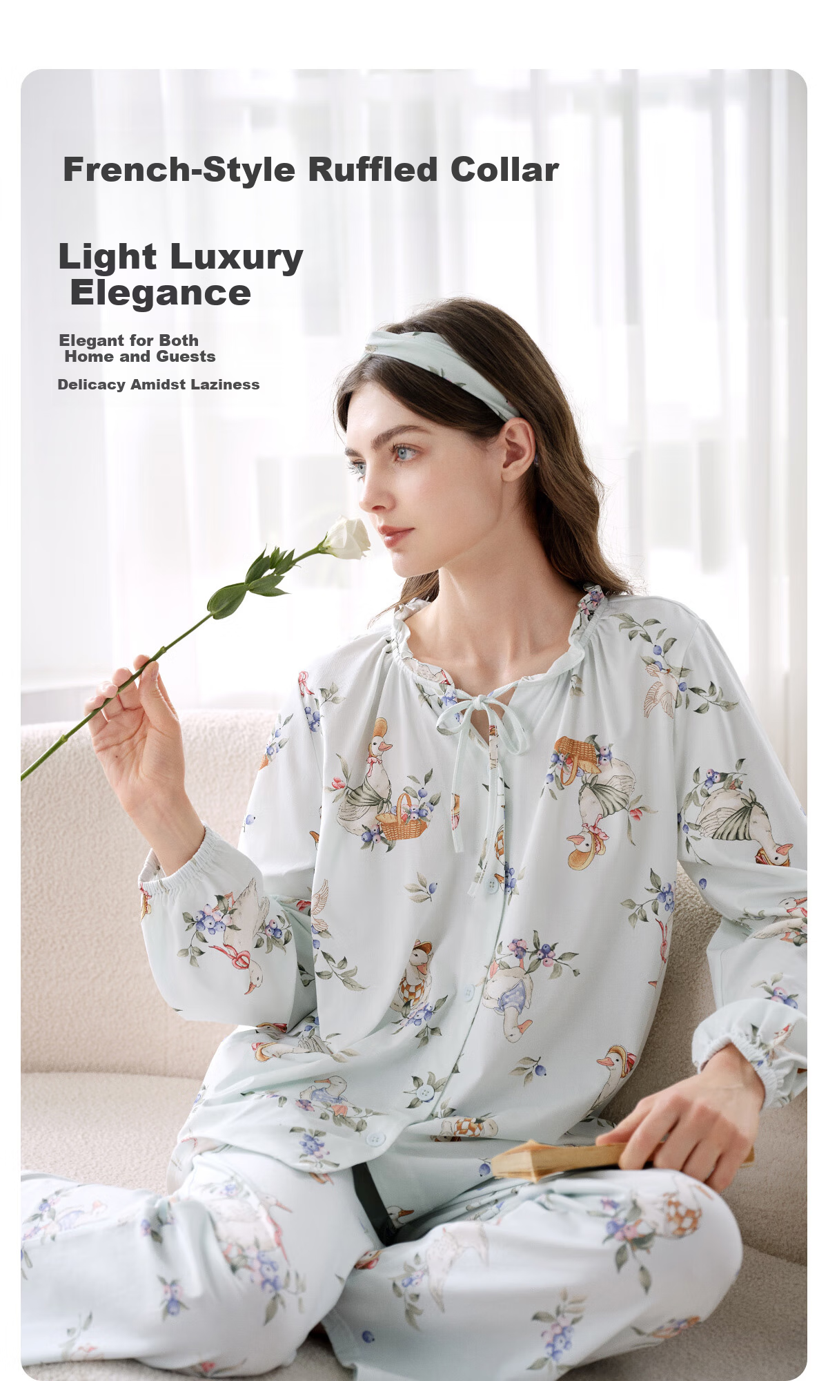 JOYNCLEON Maternity Postpartum Nursing Pajamas Spring Summer Cotton Antibacterial XL JYZ178915 8