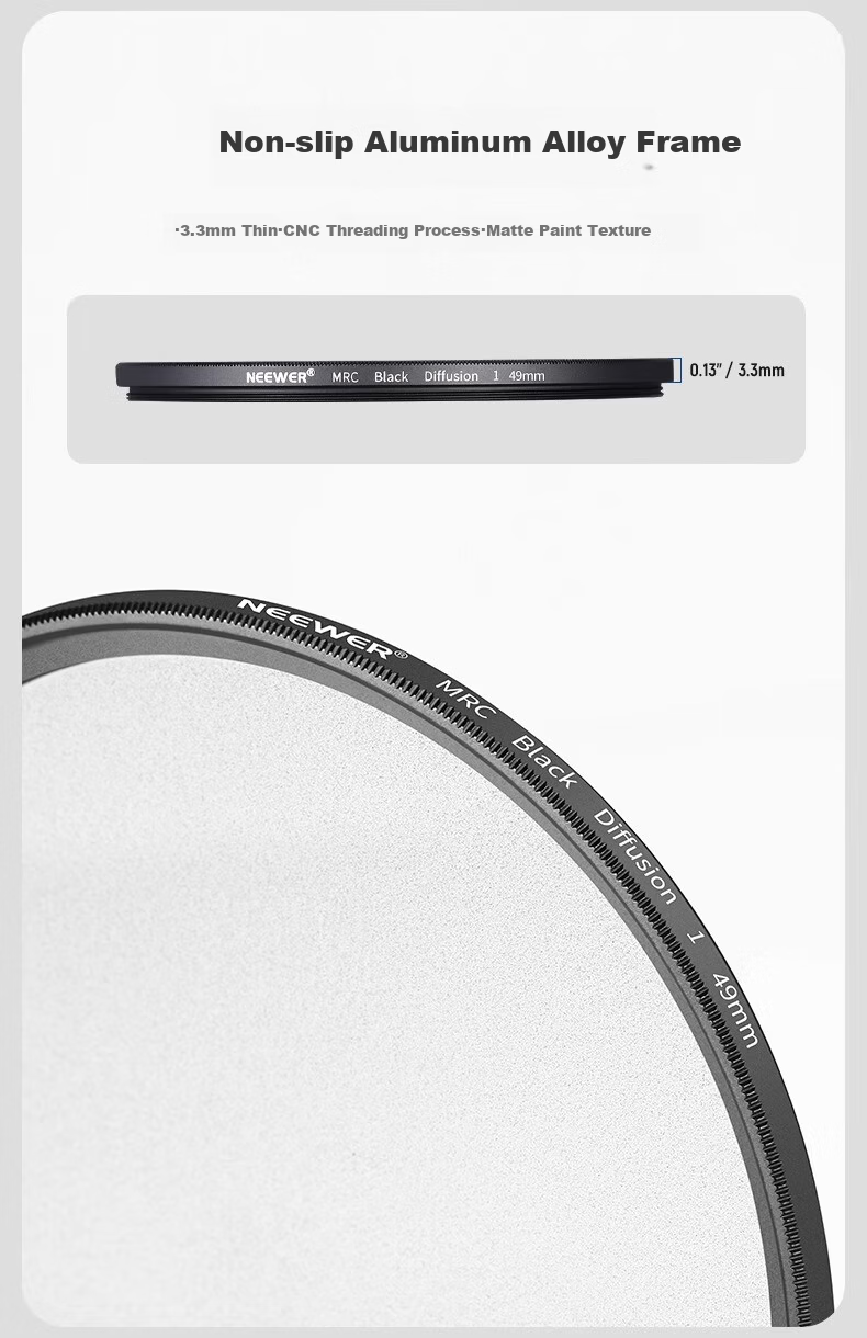 NEEWER CPL & 1/4 Black Soft Filter Soft Light Beauty Soft Focus Haze Filter for Mirrorless DSLR Camera 1/4 Black Soft Filter Portrait Light Softening Matte 72MM 7