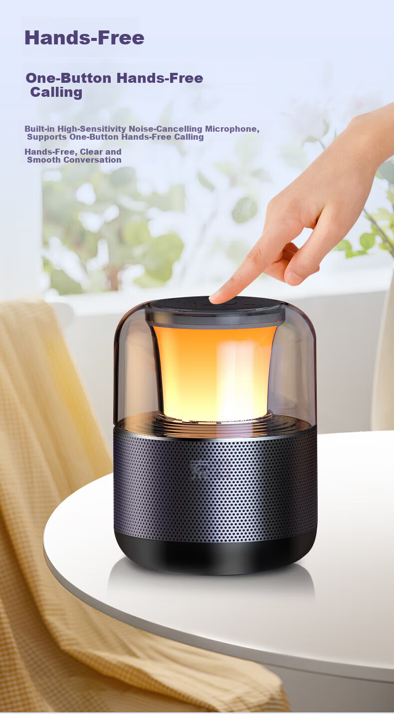 Soaiy C19 Bluetooth Speaker Bass Portable Mini Desktop Outdoor Colorful Light TWS Connected Small Speaker Black Practical Gift for Employees Annual Meeting Prize 4