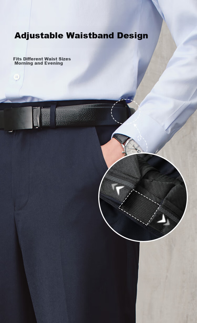 JD Jingzao High Elastic Anti-Static Casual Pants Men Autumn New Business Wrinkle-Resistant Trousers Navy Blue 35 10
