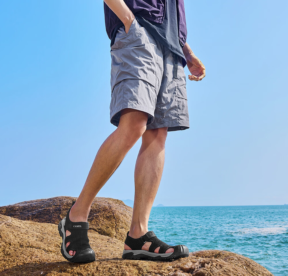 CAMEL Summer Open-Toe Breathable Outdoor Sports Casual Beach Hiking Sandals G16M307030 Gray Size 41 16