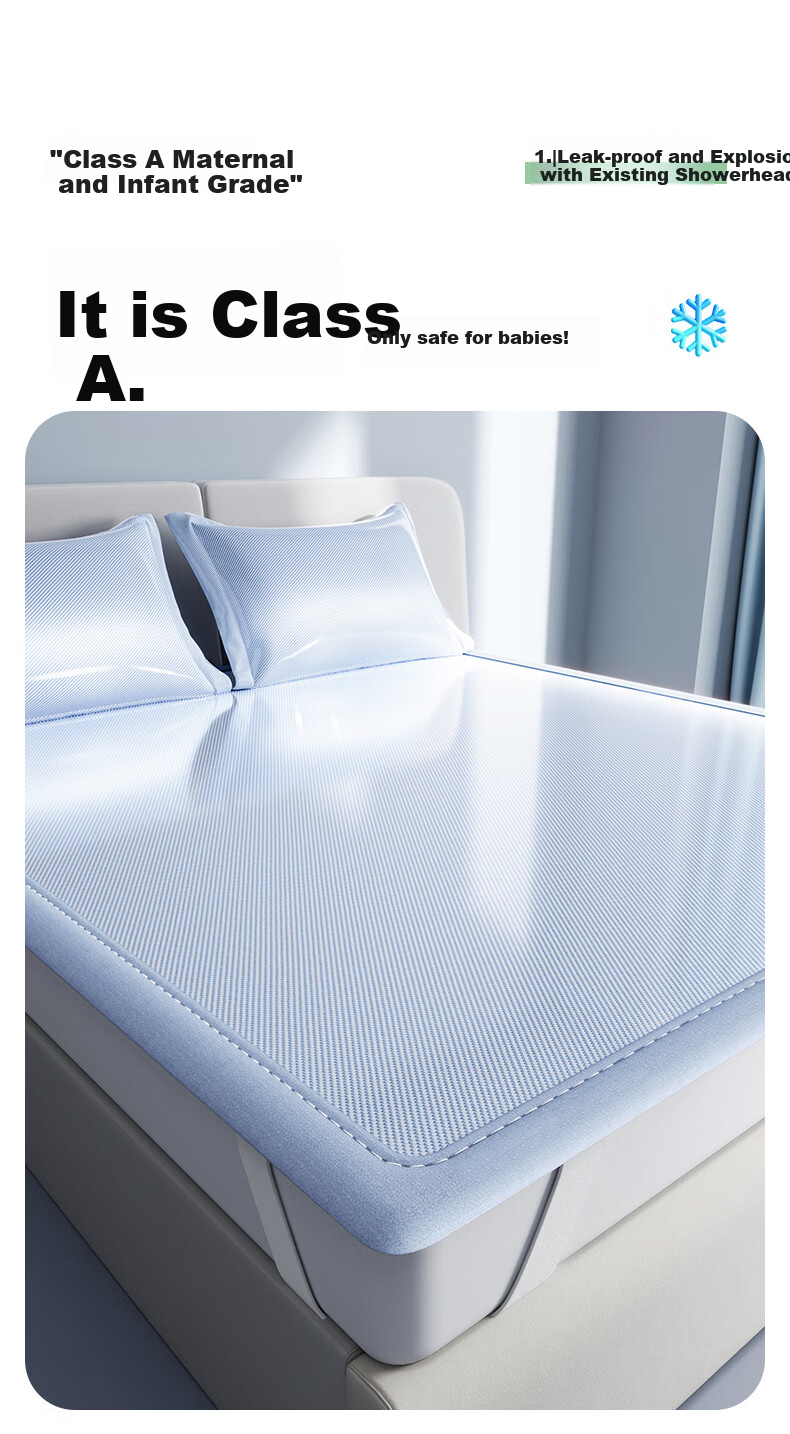 MUJI A-Class Summer Ice Silk Bed Sheet Single Piece Summer Cooling Silky Naked Sleep 1.5m Single Bed Sheet 200*230cm 13