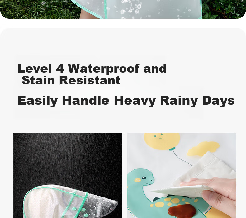 Betis Kids Raincoat Boys Girls Waterproof Rainwear Kindergarten Primary School Student Rain Poncho 9