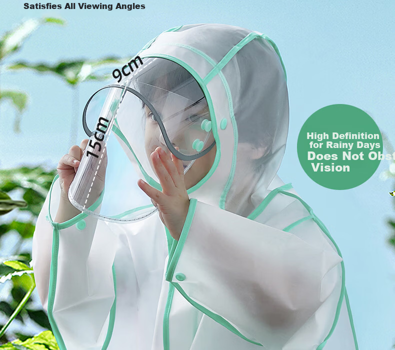 Betis Kids Raincoat Boys Girls Waterproof Rainwear Kindergarten Primary School Student Rain Poncho 11