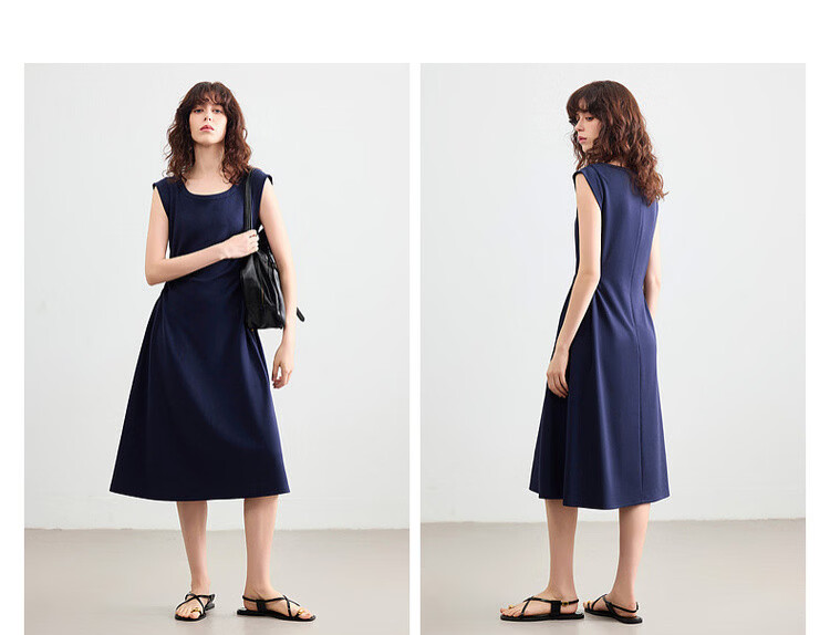 Demana [Cloud Soft Air Layer] Summer Urban Casual Sleeveless Waist Slimming Elegant Mid-Length Dress for Women 10