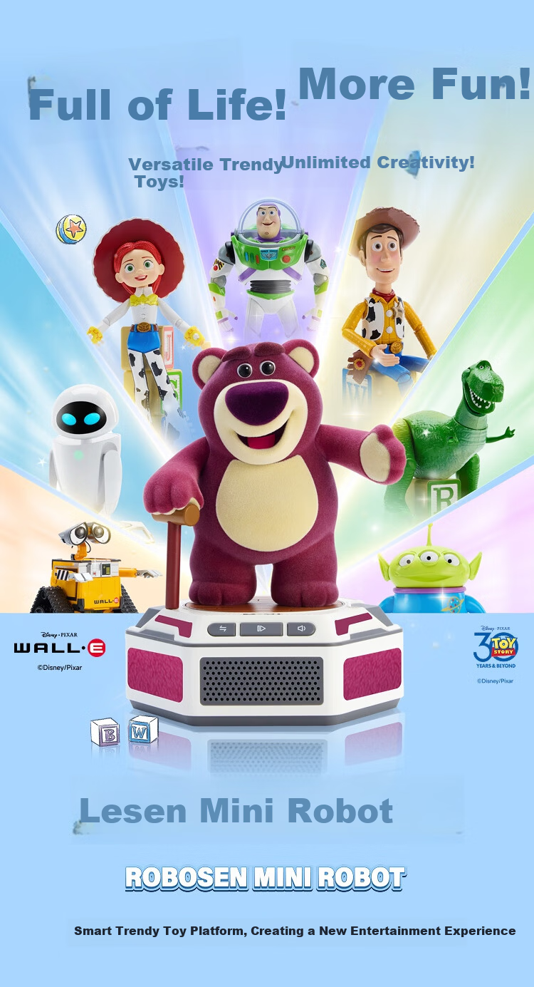 Leson Mini Series Smart Robot Strawberry Bear Set Toy Disney Pixar Toy Story Official Children's Gift Companion Robot Smart Trendy Toy 2