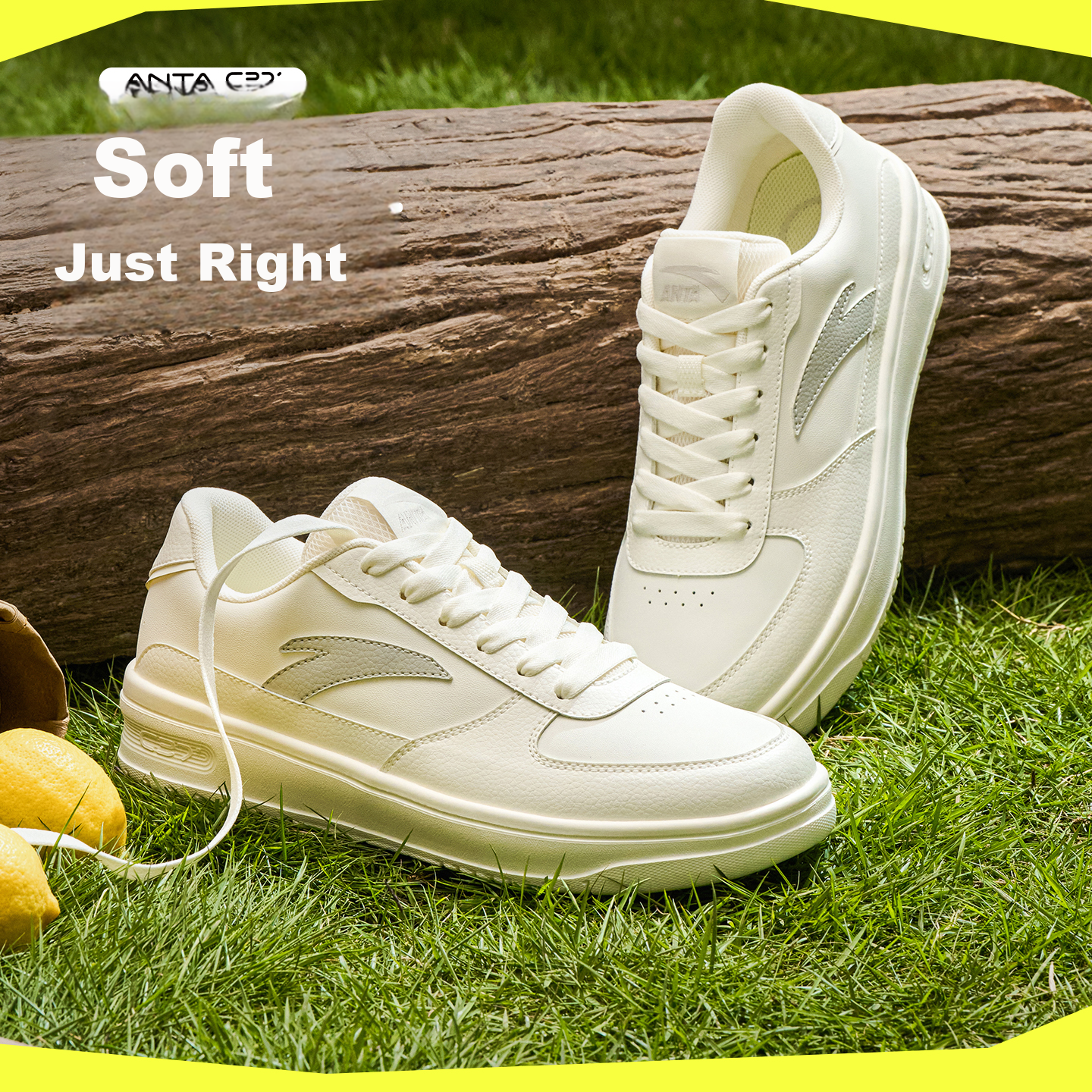 Anta Light Step V2 Lightweight Soft and Elastic Men's Sneakers Summer Breathable Couple's White Shoes Thick Sole Durable Height Increasing Casual Shoes