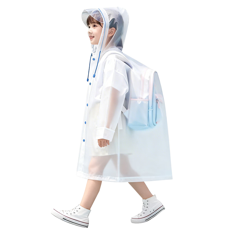 Yucheng 2026 New Disposable Children's Raincoat for Primary School Students with Backpack Slot, Long Thickened Portable Travel Raincoat