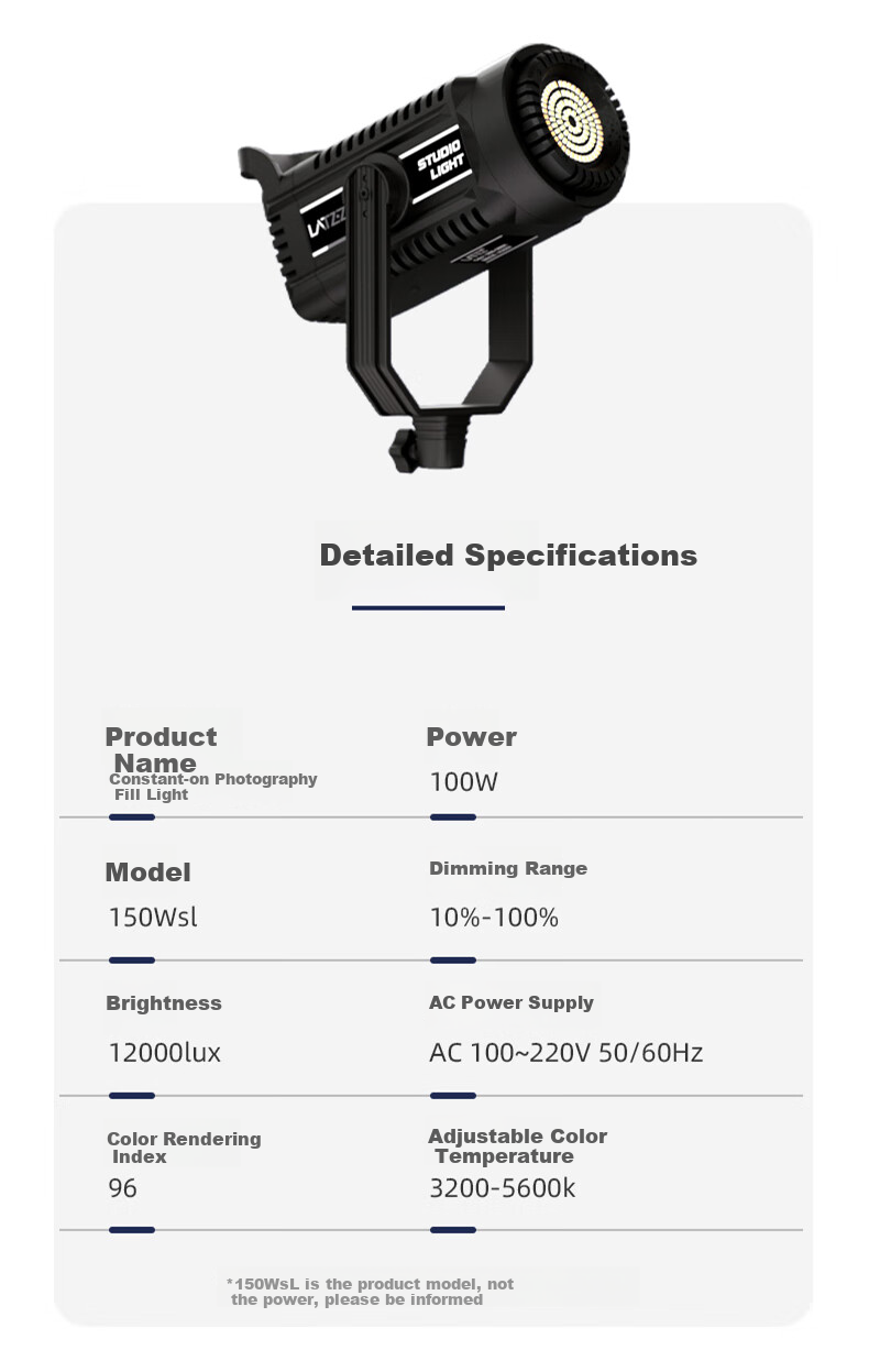 LATZZ 150W SL Live Streaming Fill Light LED Photography Light Professional Studio Soft Spherical Light Indoor Studio Lighting Kit for Streamers Constant Light Set 5