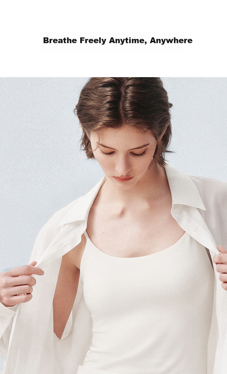 Ubras Yu Shuxin Same Style Small Milk Skin Sizeless Bra for Women with Chest Pads, Camisole Tank Top, Early Autumn Inner Wear Base Layer 12