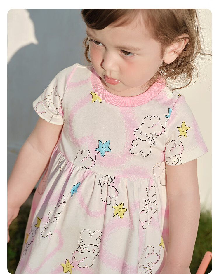 Balabala Kids Dress Baby Dress 2026 Summer New Girls Princess Dress Cotton Breathable Cute 29