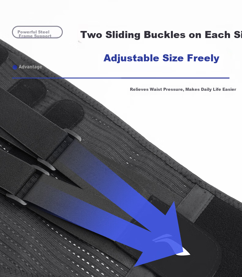 LI-NING Lumbar Support Belt for Herniated Disc and Lumbar Muscle Strain with Steel Plate, Unisex Sports Waist Brace, Spine Support for Prolonged Sitting 14