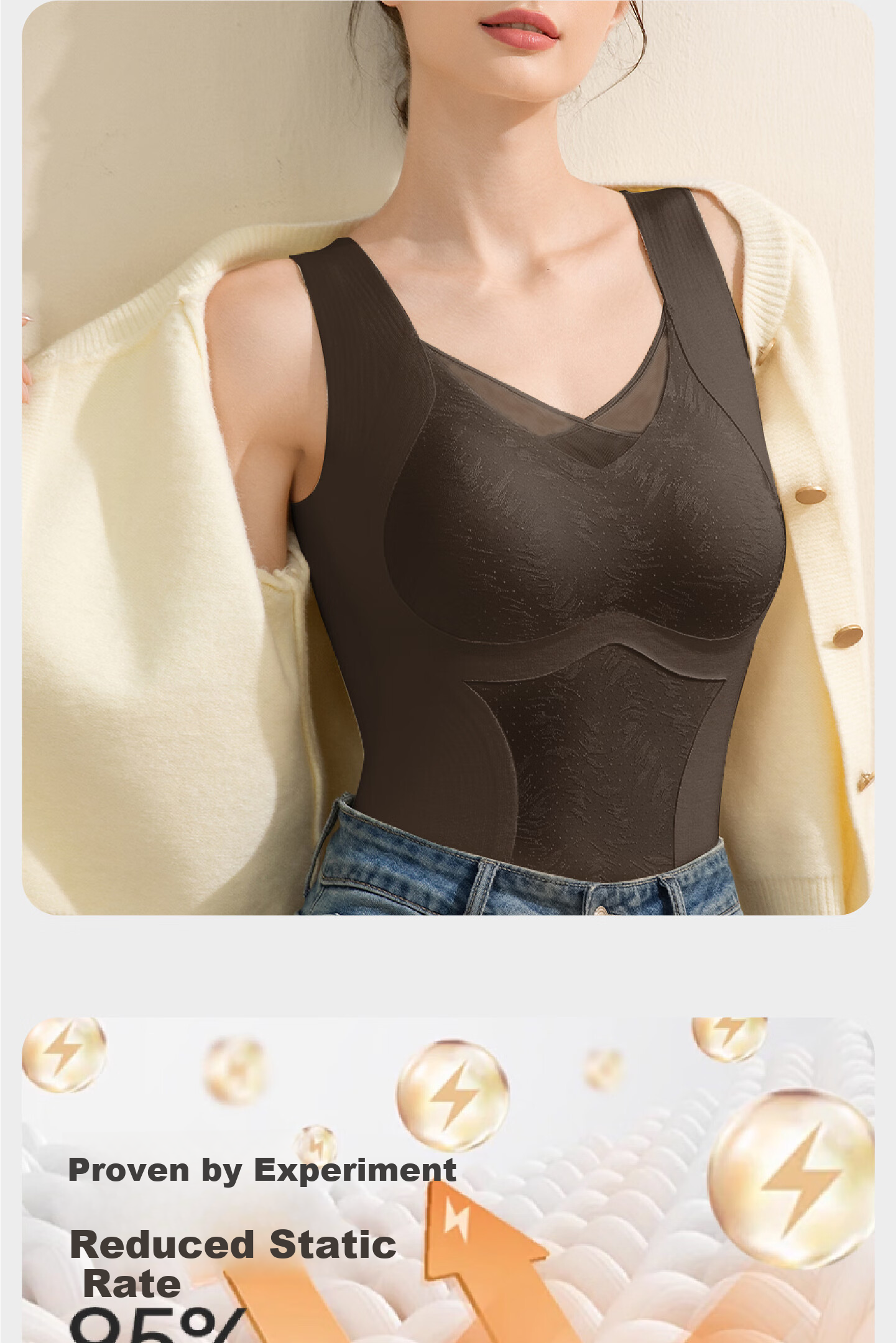 Tingmei Seamless Thermal Vest for Women with Built-in Bra Pads 2025 New Autumn Winter German Velvet Base Layer XL 11