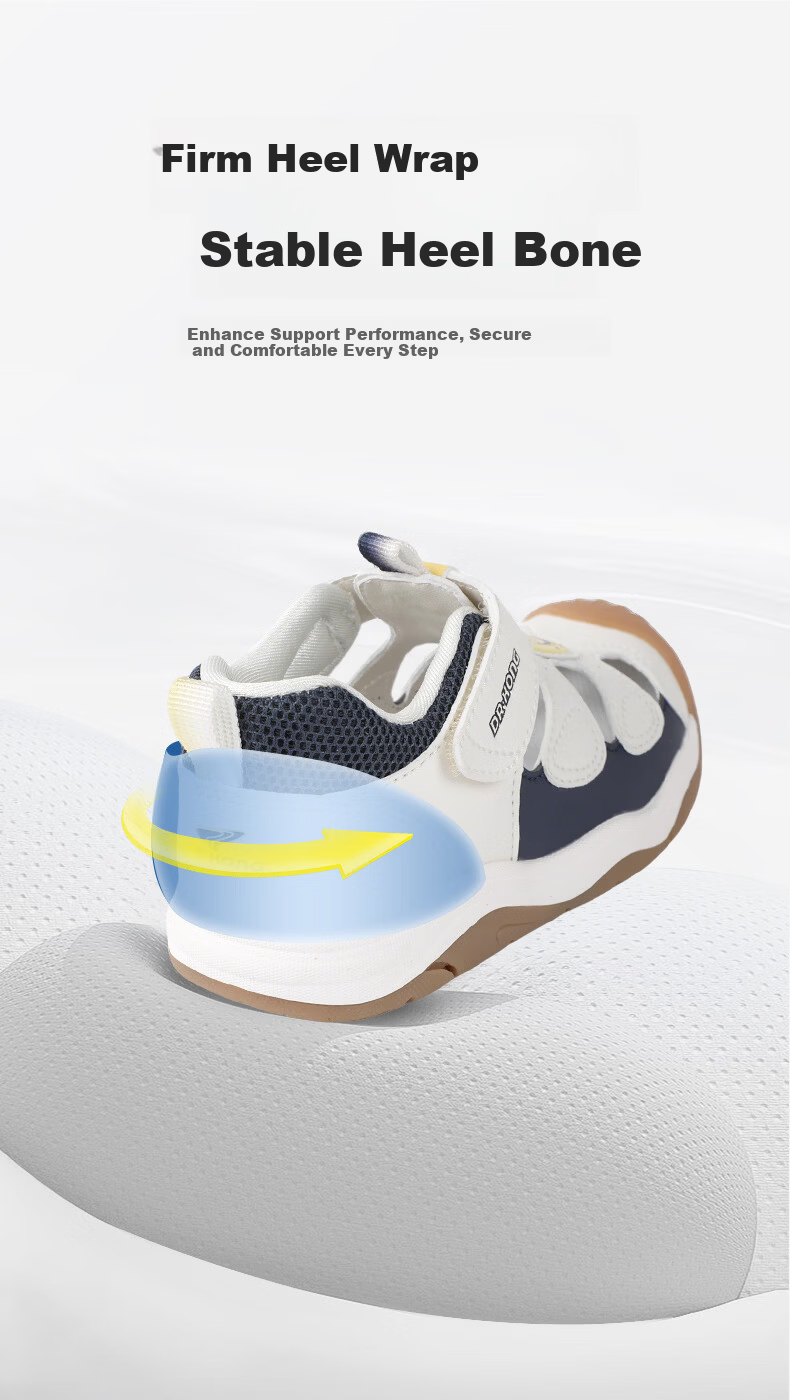 Dr. Jiang Toddler Walking Shoes Summer Boys and Girls 1-3 Years Breathable Children's Sandals 2S14A2029AM Beige/Blue Size 30 4