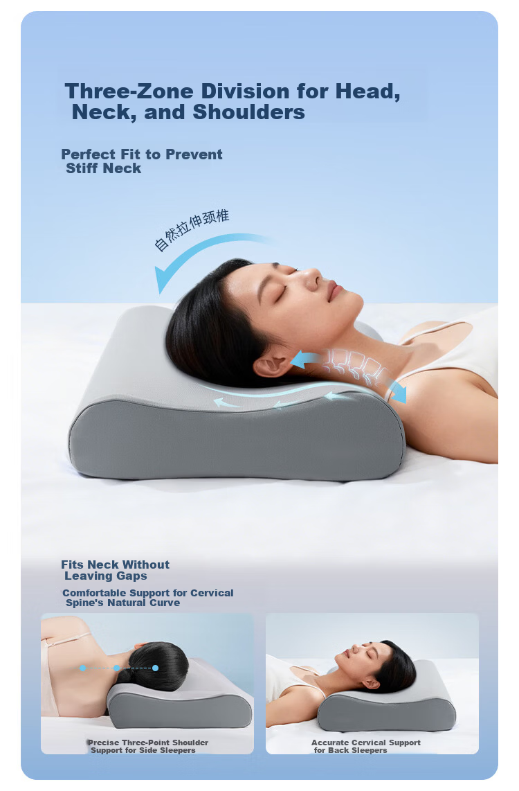 Aromas Pillow Class A Memory Foam Neck Support Pillow Tech Cloud Sense Pro+ Enlarged Wave Zoned Deep Sleep Pillow Core 8
