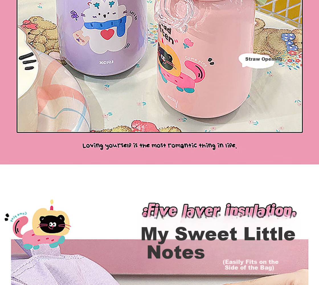 MINISO Sanrio Series 316 Magic Bullet Lid Children's Insulated Cup 500mL Beige 10