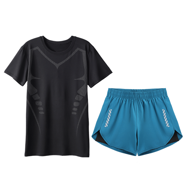 BURUITE Men's Swimwear Set Swim Trunks Anti-Embarrassment Boxer Briefs Summer Full-Body Top Hot Spring Gear