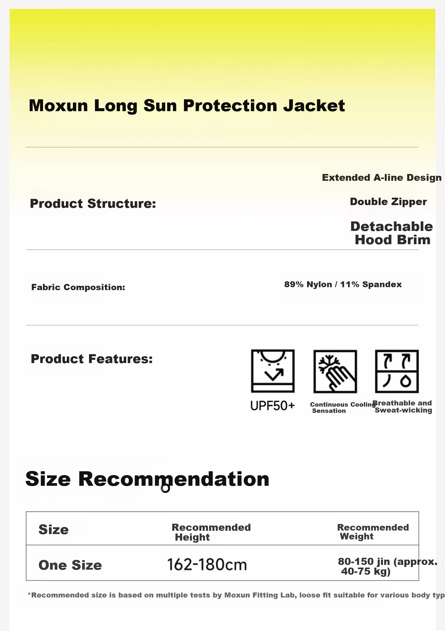 Moxun [Zhao Lusi Same Style] Long Sun Protection Jacket for Women UV Protection Breathable Full-Length Coat Robe Windbreaker 1