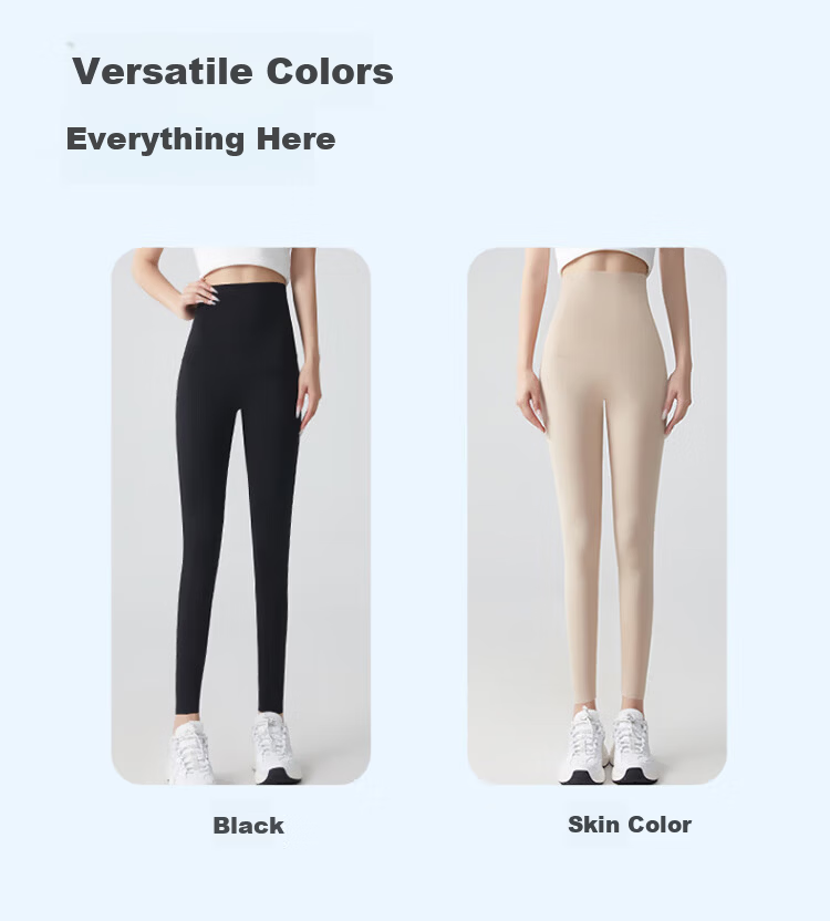 LangSha Ultra-Thin Summer Leggings for Women, Ice Silk Antibacterial Sun-Protective Stretchy Plus Size 9/10 Pants, Maternity Shark Pants 9