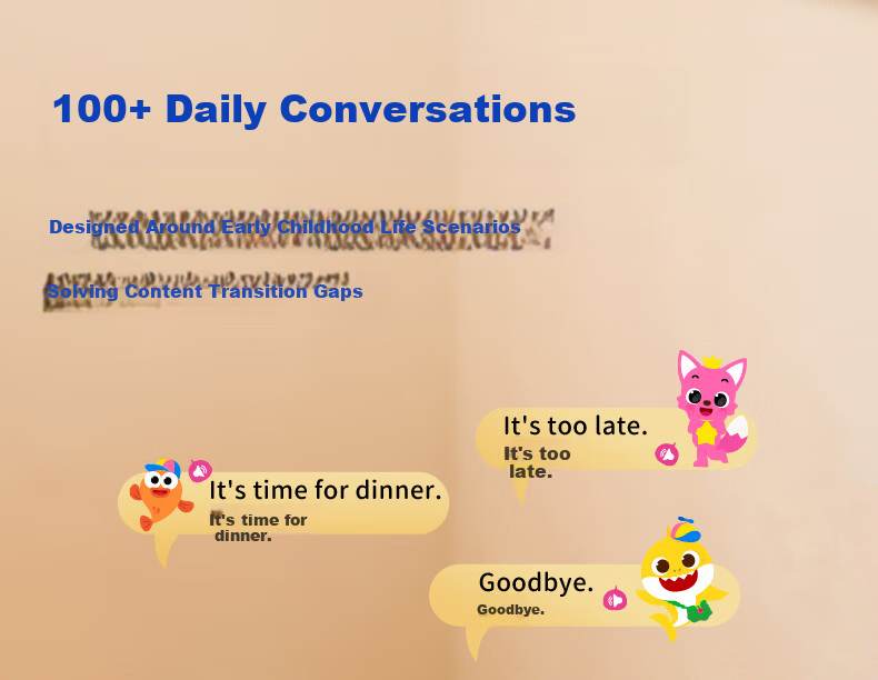 Haiyue Starry Sky Shark Baby 0-Basis English Enlightenment Sound Book Touch Early Education Audio Children's Educational Toy New Year Gift 17