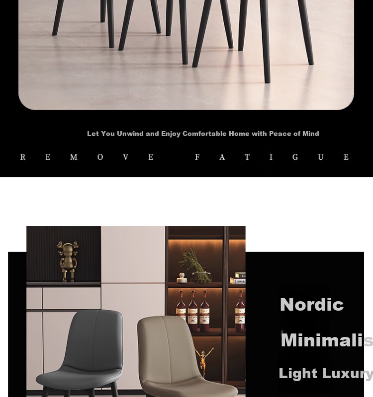 Xiangzhubian Dining Chair Home New Style Stool Backrest Chair Light Luxury Nordic High-end Restaurant Master Chair Off-white 6