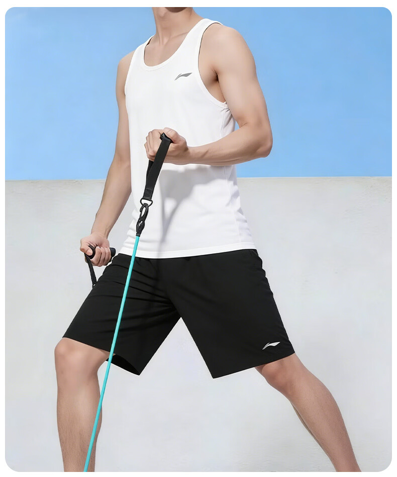 LI-NING Men's Summer Quick-Dry Ice Silk Breathable Running Fitness Shorts Lightweight Loose Sportswear 12