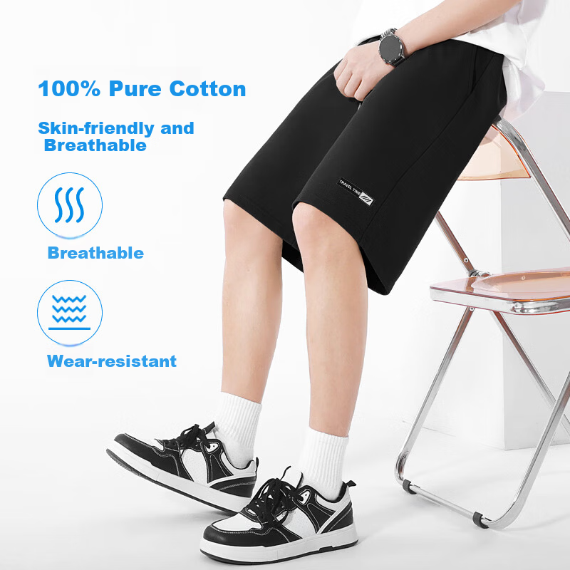 Baleno Men's Summer Casual Shorts Youth Five-Point Loose Cotton Comfortable Daily Trendy Pants