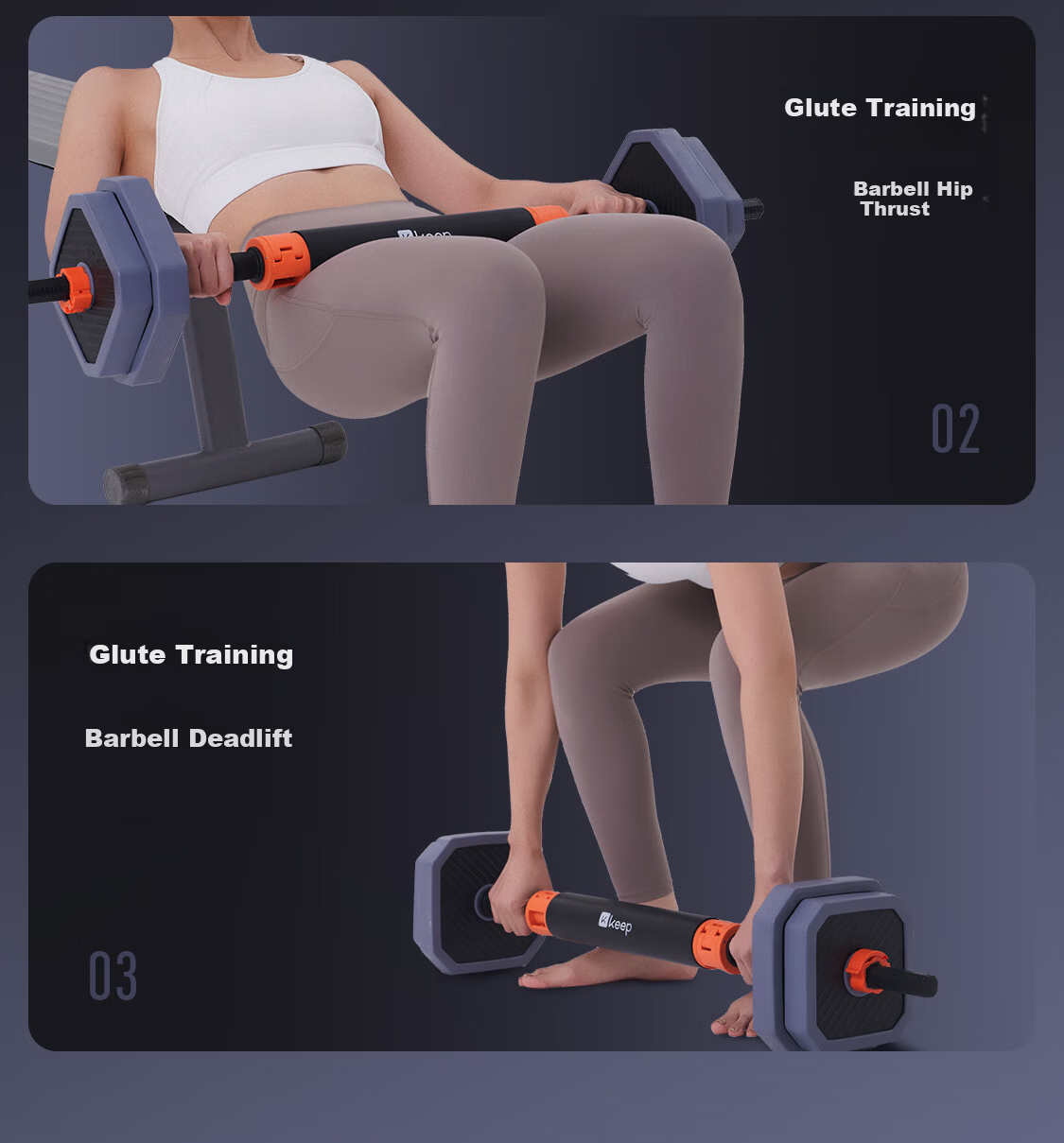 Keep Barbell and Dumbbell Quick-Release Adjustable Detachable 20KG Set Home Weightlifting Fitness Equipment 9