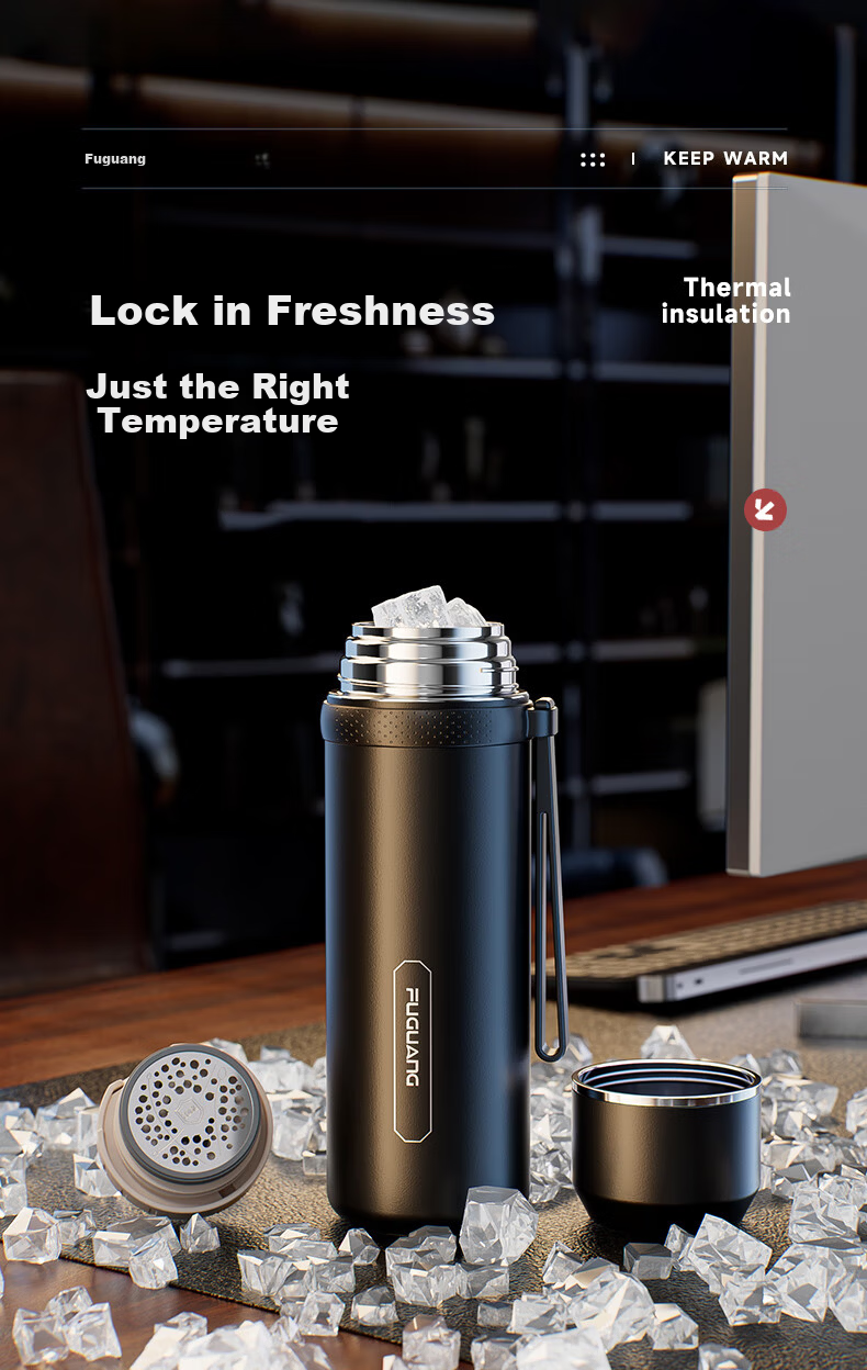 Fuguang Student Insulated Bottle Large Capacity 316L Stainless Steel Water Bottle Car Travel Thermos Business Tea Cup for Men 4