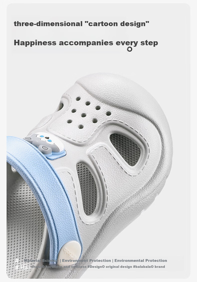Balabala Kids Holey Slippers Girls Summer Baby Soft Sole Indoor Bathroom Shower Sandals Boys Beach Shoes Toddler 6