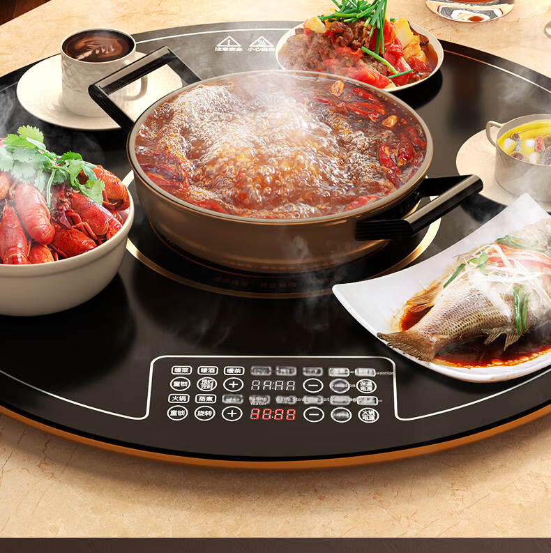 CHIGO [Upgraded Version] [Zoned Ultra-Thin] Food Warming Board Heat Preservation Plate Heating Table Mat Multifunctional Home Hot Pot Dining Table ZG-DCL80-22 17