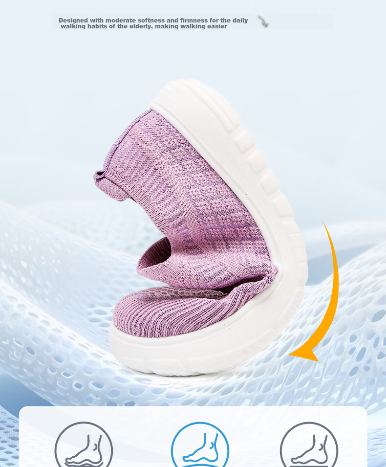 Warrior Mom Shoes Spring Summer New Breathable Cotton Insole Slip-On Mesh Non-Slip Casual Shoes Rose Red Size 37 4