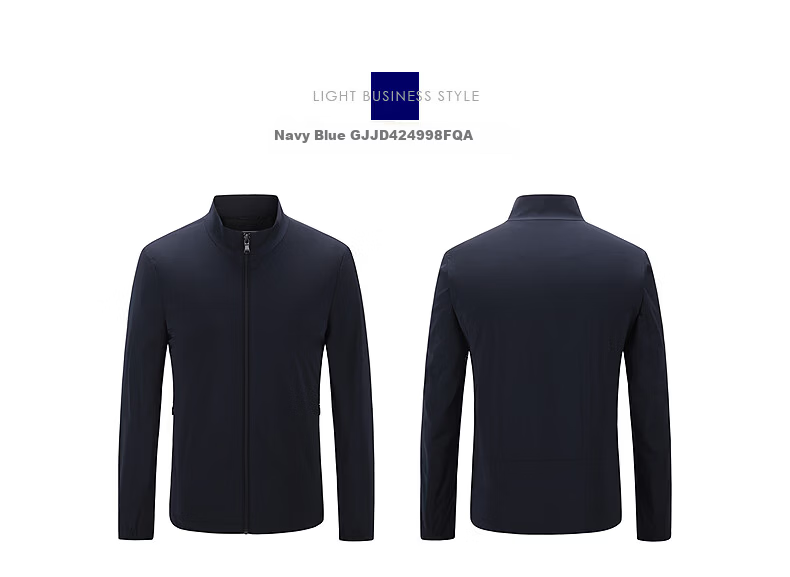 YOUNGOR Business Commuter Spring New Men's Jacket Stand Collar Short Executive Jacket 424998F 11