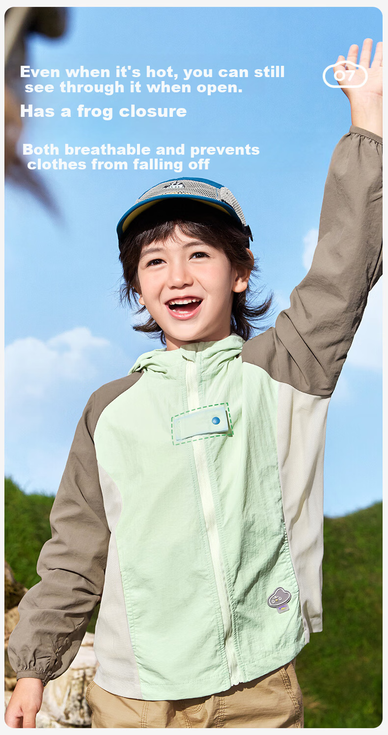 Kocotree KK Tree Kids UV Protection Breathable Skin Jacket Boys Girls Spring Summer Lightweight Coat 21