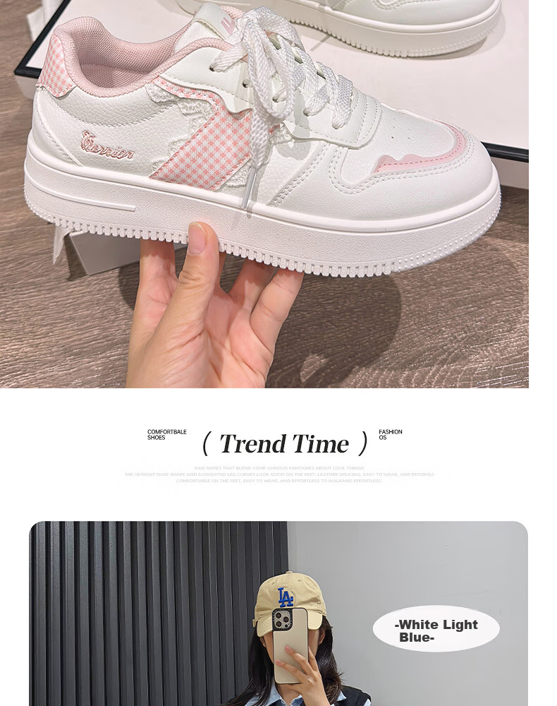 Warrior Official Women's Sneakers 2026 Summer New Breathable Versatile White Pink Shoes Women Size 39 14