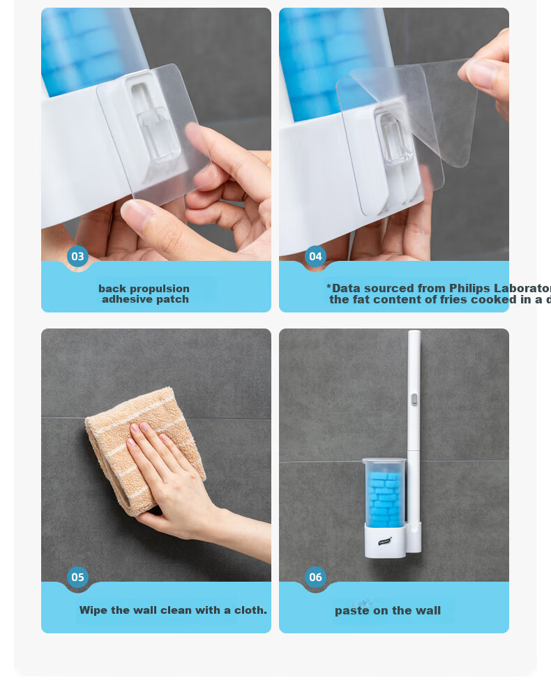 Taili Toilet Brush Long Handle Wooden Bathroom Toilet Cleaning Tool No Dead Angle Gap Cleaner 12