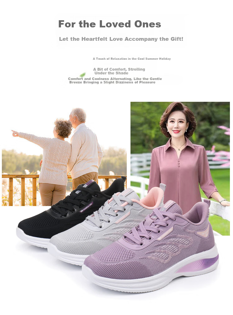 BURUIJING Spring Autumn Old Beijing Cloth Shoes Women Sneakers Mom Casual Shoes 78810 Black 37 4