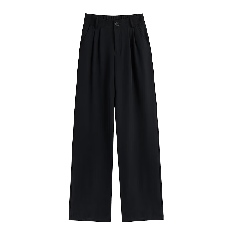 Langsha Women's Summer New Small Size Casual Suit Pants Formal Commuter Wide-Leg Slim High-Quality Trousers