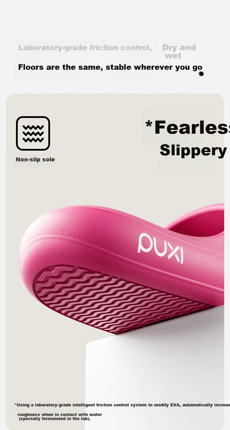 Puxi New EVA Cloud Feeling Thick Sole Slippers Women Home Indoor Couple Slippers Men Pure Water Blue Size 28-29 7