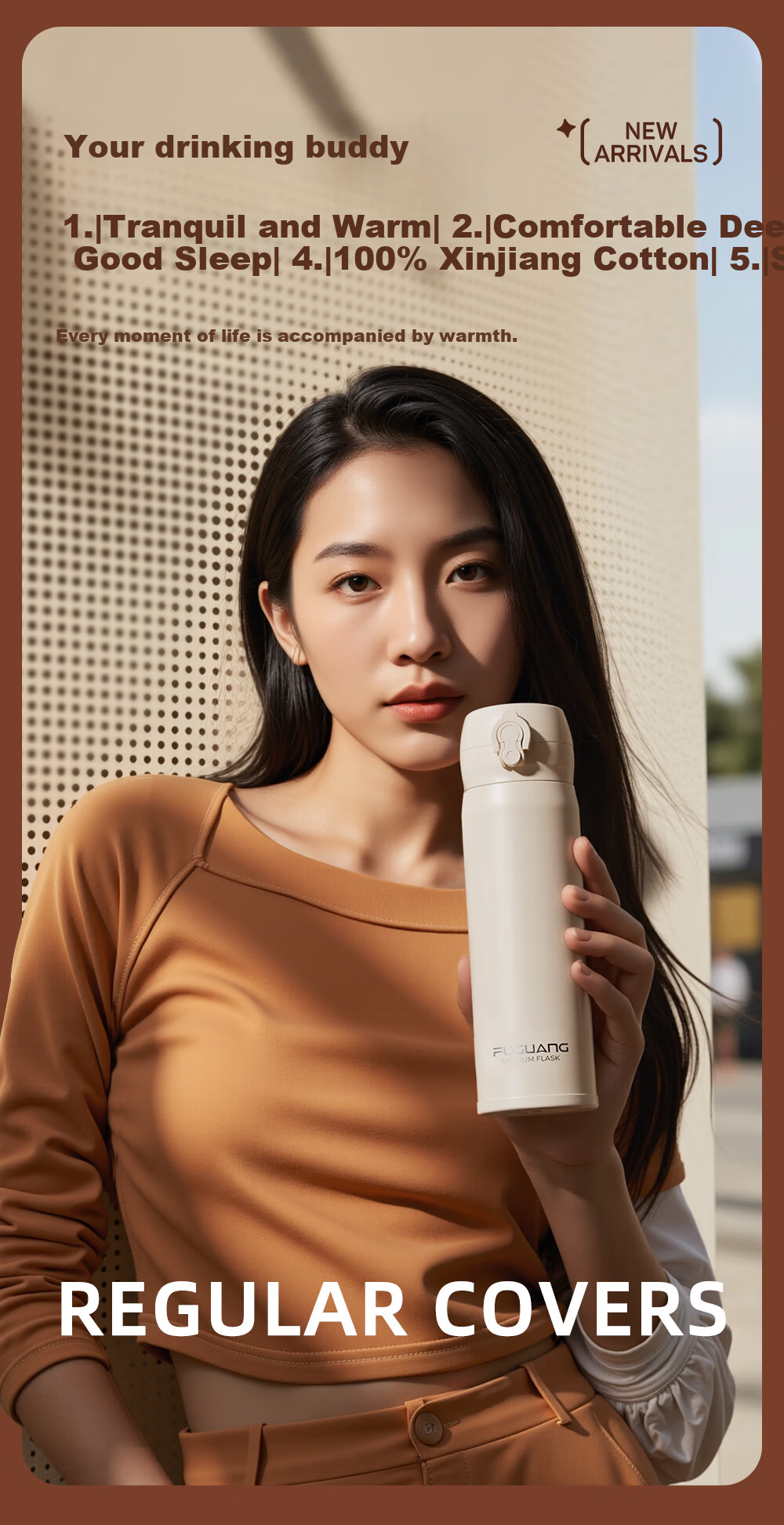 Fuguang Student Insulated Bottle 316L Stainless Steel Water Cup Unisex Simple Thermal Cup Portable Direct Drinking Cup for Kids 7