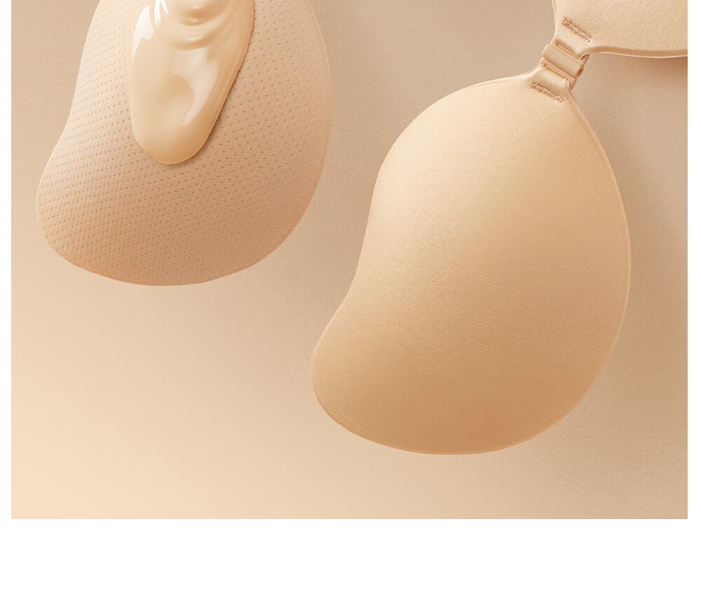 SecretWorld Women's Bridal Adhesive Bra Thickened Mango Cup Push-Up Breast Pads Small Chest Enlarging Invisible Lingerie for Photoshoot 3