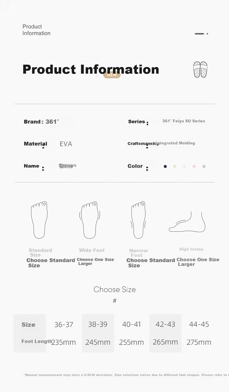 361° Feiyu SU Men's Bathroom Shower Non-Slip Water-Draining Indoor EVA Quick-Dry Soft Sole Slide Sandals 3