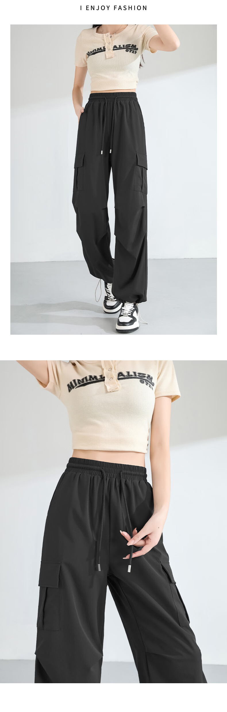 MJ STYLE Women's Workwear Straight-Leg Pants Summer 2026 Fashion Slim Fit Sporty Cool High-Waist Versatile Trousers 8