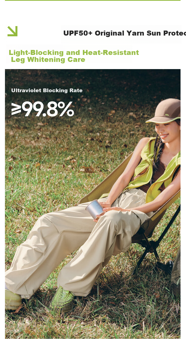 Beneunder Casual Sports Women's Water-Repellent Sun Protection Parachute Pants Outdoor WR247 Nordic Gray L 4