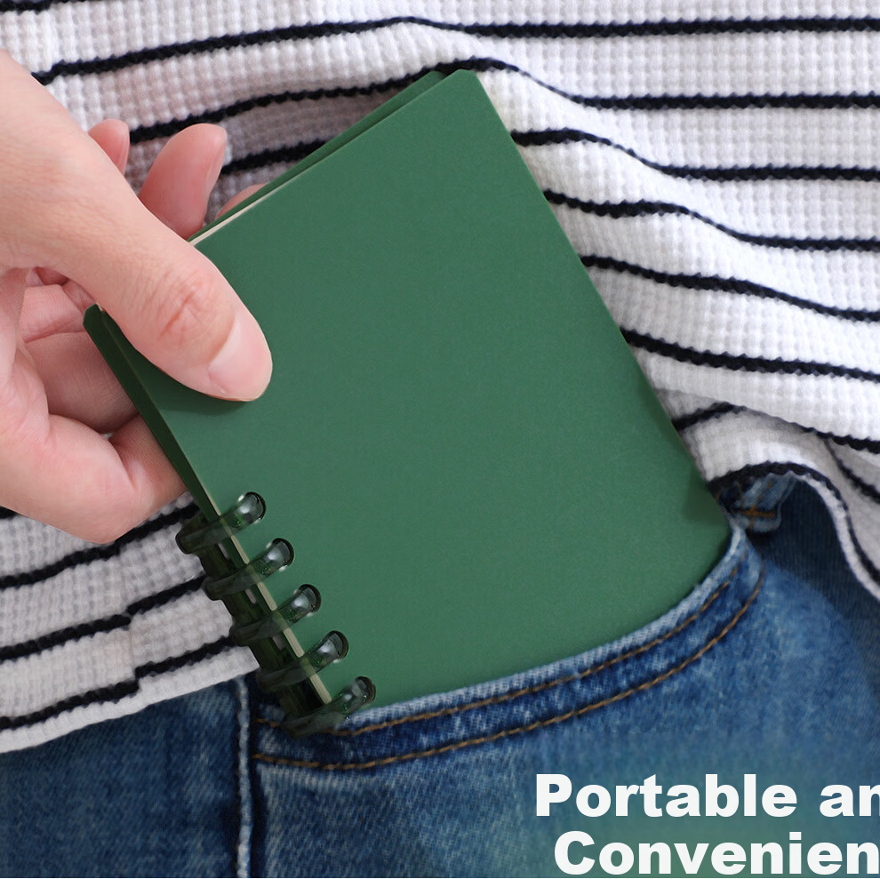 Faramon A7 4-Pack Mini Spiral Notebook Pocket Journal Simple Portable Vocabulary Exercise Notebook 8