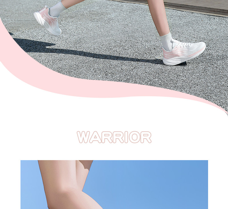 Warrior Women's Sports Shoes 2026 Summer New Breathable Soft Sole Casual Lightweight Running Shoes 1243 Pink Size 38 30