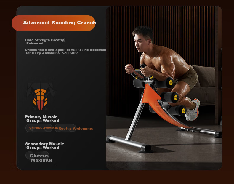 OES Abdominal Crunch Machine Waist Slimming Sit-Up Assistant Home Ab Workout Equipment Indoor Fitness Device 15