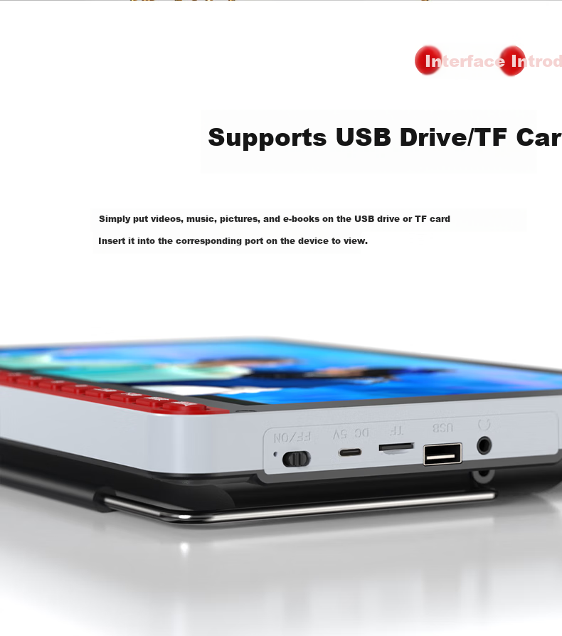 Huabao V12 Video Player for Elderly, Opera Machine, Square Dance Speaker, Radio, Portable Video Player with 64GB USB Drive 4