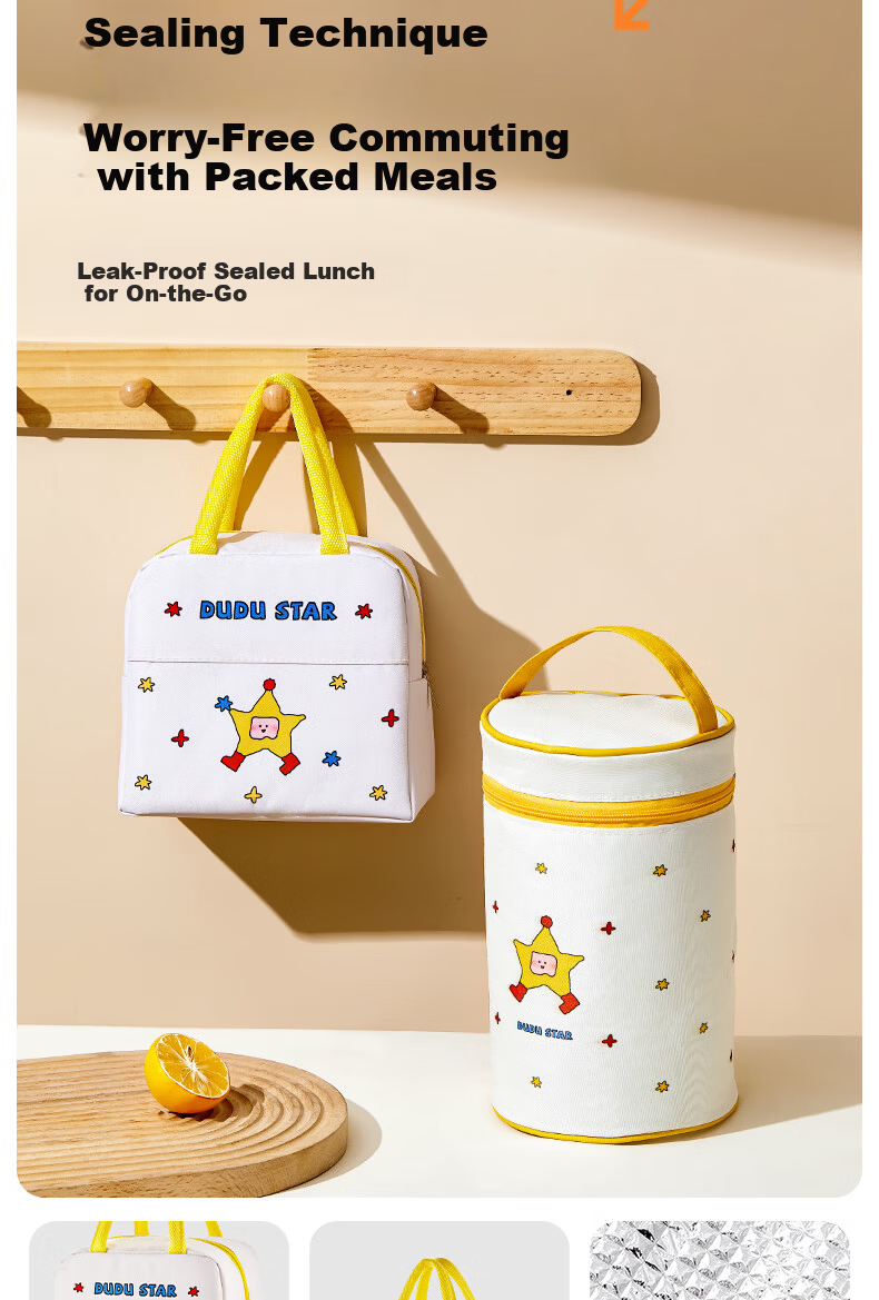 Cilock Lunch Box Tote Bag Insulated Waterproof Portable Bento Bag for Office Workers and Students 8